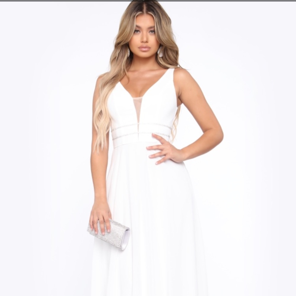 NEW White floor length dress
